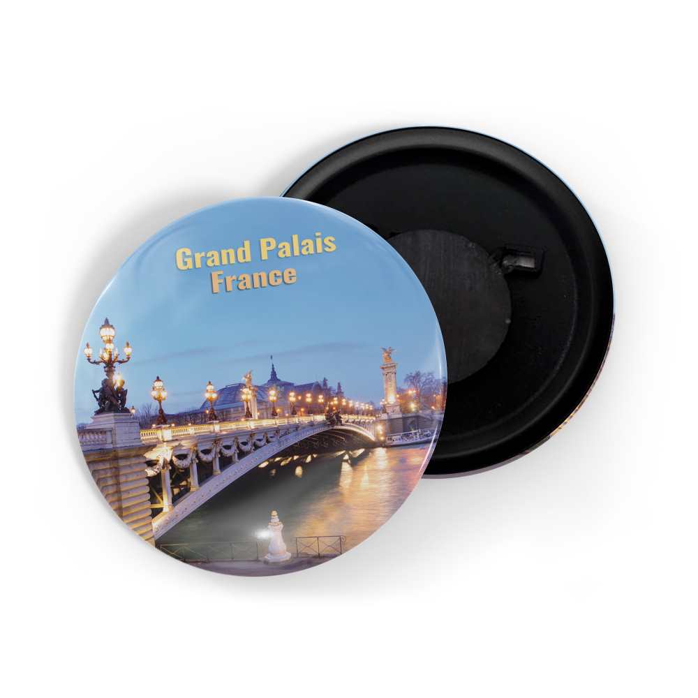 dhcrafts Fridge Magnet Multicolor Famous Tourist Place Grand Palais France Glossy Finish Design Pack of 1